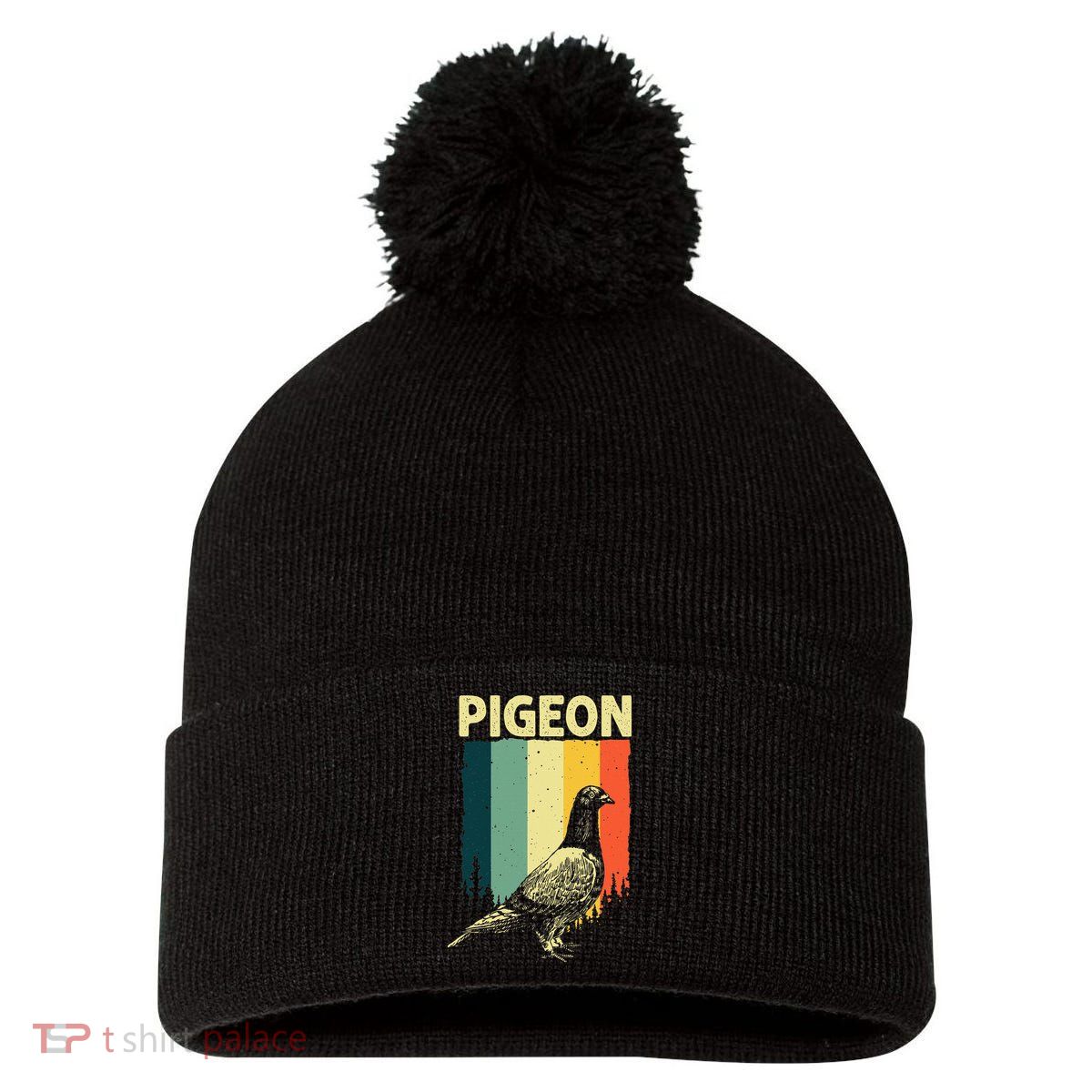 Funny Pigeon Design For Men Women Pigeon Costume Bird Lovers Pom Pom 12in Knit Beanie