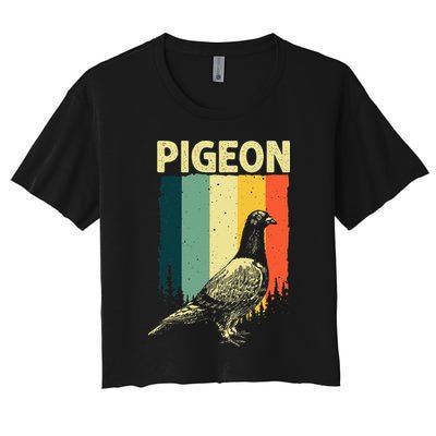 Funny Pigeon Design For Men Women Pigeon Costume Bird Lovers Crop Top