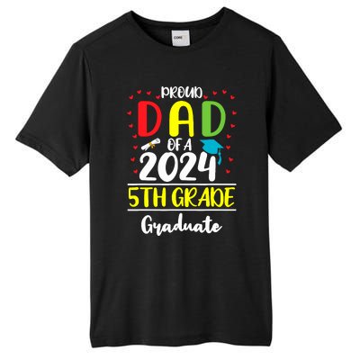 Funny Proud Dad Of A Class Of 2024 5th Grade Graduate Tall Fusion ChromaSoft Performance T-Shirt