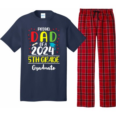 Funny Proud Dad Of A Class Of 2024 5th Grade Graduate Pajama Set