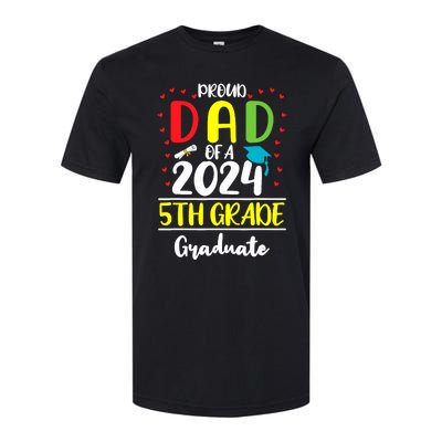 Funny Proud Dad Of A Class Of 2024 5th Grade Graduate Softstyle CVC T-Shirt