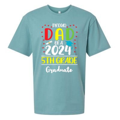 Funny Proud Dad Of A Class Of 2024 5th Grade Graduate Sueded Cloud Jersey T-Shirt