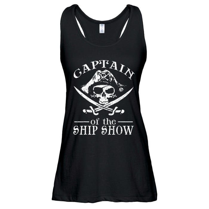 Funny Pirate Design Captain Ship Show Boater Boating Captain Ladies Essential Flowy Tank