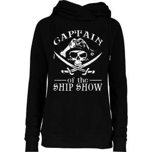 Funny Pirate Design Captain Ship Show Boater Boating Captain Womens Funnel Neck Pullover Hood