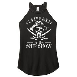 Funny Pirate Design Captain Ship Show Boater Boating Captain Women's Perfect Tri Rocker Tank