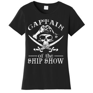 Funny Pirate Design Captain Ship Show Boater Boating Captain Women's T-Shirt