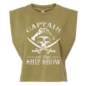 Funny Pirate Design Captain Ship Show Boater Boating Captain Garment-Dyed Women's Muscle Tee