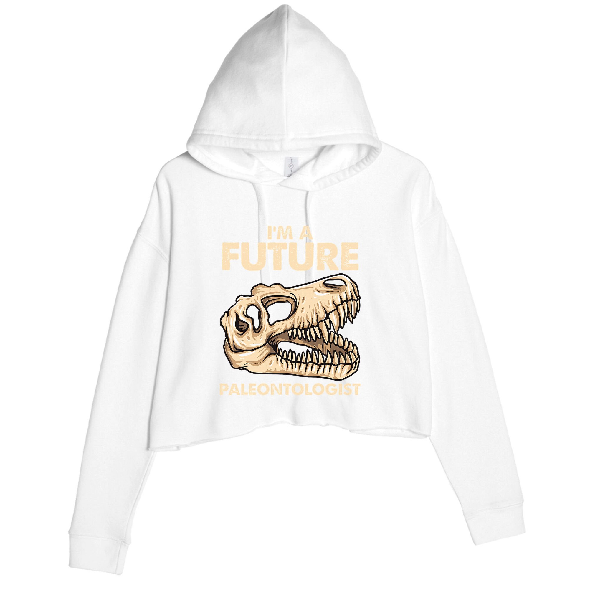 Future Paleontologist Dinosaur Costume  Crop Fleece Hoodie