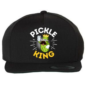 Funny Pickle Dad King Vegetable Fathers' Day Gardener Lover Gift Wool Snapback Cap