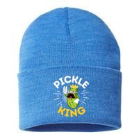 Funny Pickle Dad King Vegetable Fathers' Day Gardener Lover Gift Sustainable Knit Beanie