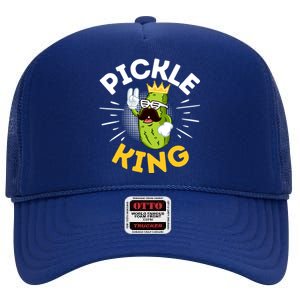 Funny Pickle Dad King Vegetable Fathers' Day Gardener Lover Gift High Crown Mesh Back Trucker Hat