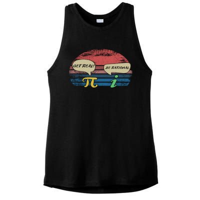 Funny Pi Day March 14th Quote I Get Real Be Rational Gift Ladies PosiCharge Tri-Blend Wicking Tank