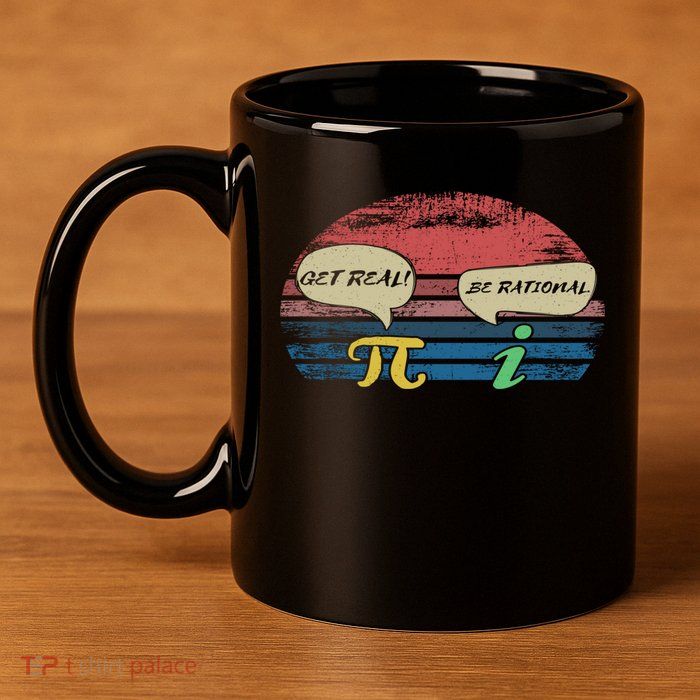 Funny Pi Day March 14th Quote I Get Real Be Rational Gift 11oz C Handle Ceramic Mug
