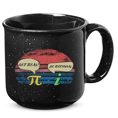 Funny Pi Day March 14th Quote I Get Real Be Rational Gift 15oz Campfire Ceramic Mug