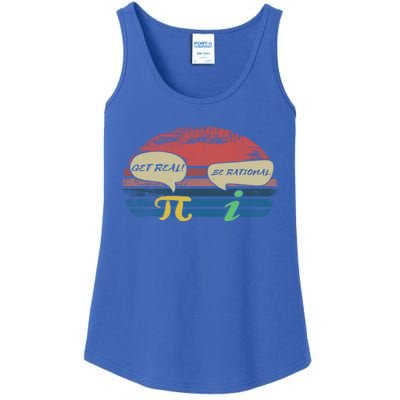 Funny Pi Day March 14th Quote I Get Real Be Rational Gift Ladies Essential Tank