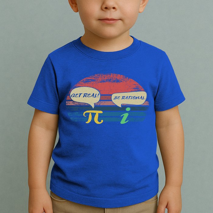 Funny Pi Day March 14th Quote I Get Real Be Rational Gift Toddler T-Shirt