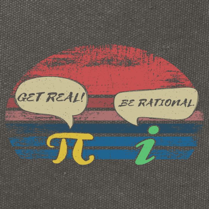 Funny Pi Day March 14th Quote I Get Real Be Rational Gift Cotton Canvas Backpack