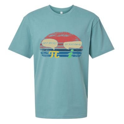 Funny Pi Day March 14th Quote I Get Real Be Rational Gift Sueded Cloud Jersey T-Shirt