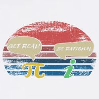 Funny Pi Day March 14th Quote I Get Real Be Rational Gift Garment-Dyed Sweatshirt