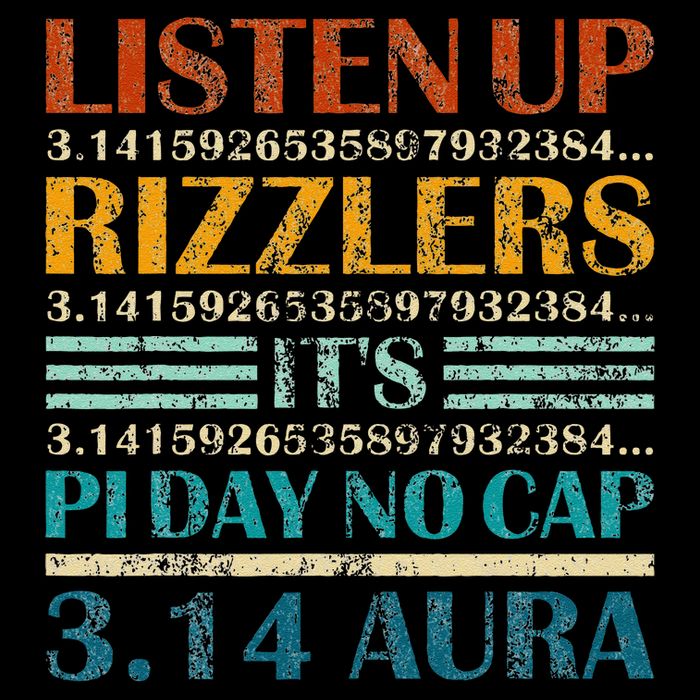Funny Pi Day Listen Up Rizzlers Its Pi Day 3 Drawstring Bag