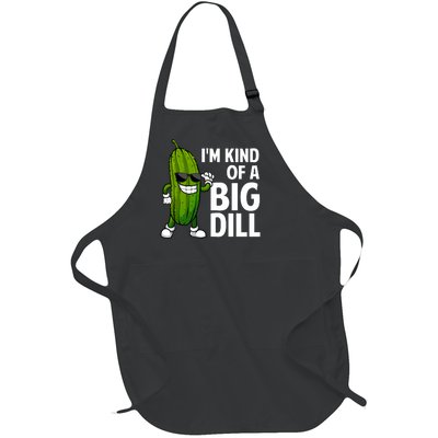 Funny Pickle Design Big Dill Pickle Lover Full-Length Apron With Pockets