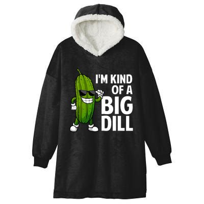 Funny Pickle Design Big Dill Pickle Lover Hooded Wearable Blanket