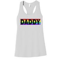 Funny Pride Daddy Proud Gay Lesbian LGBT Gift Father's Day Women's Racerback Tank