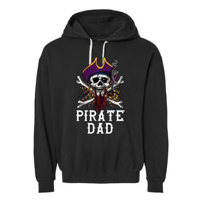 Funny Pirate Dad Fathers Day Garment-Dyed Fleece Hoodie