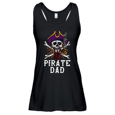 Funny Pirate Dad Fathers Day Ladies Essential Flowy Tank