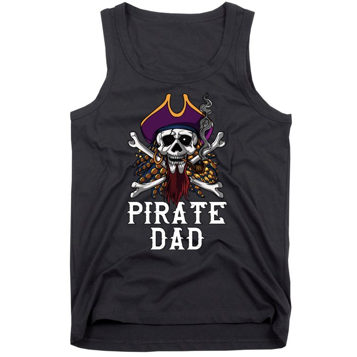 Funny Pirate Dad Fathers Day Tank Top