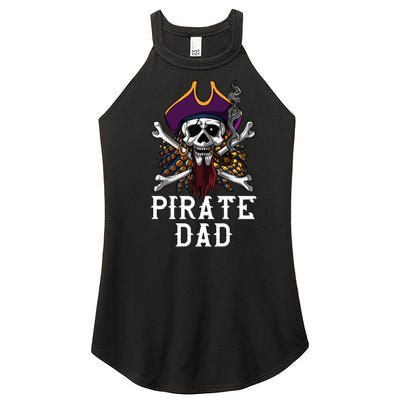 Funny Pirate Dad Fathers Day Women’s Perfect Tri Rocker Tank