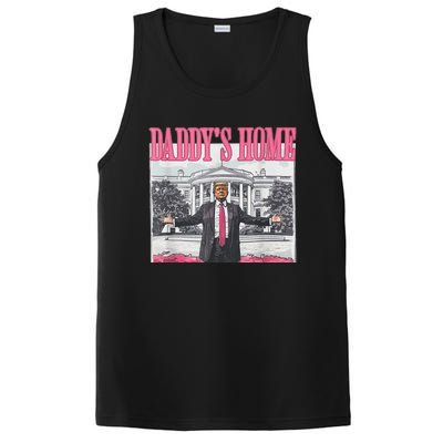 Funny Pink Donald Trump Daddys Home DaddyS 2024 PosiCharge Competitor Tank