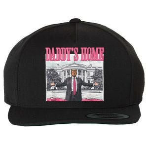 Funny Pink Donald Trump Daddys Home DaddyS 2024 Wool Snapback Cap