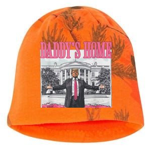 Funny Pink Donald Trump Daddys Home DaddyS 2024 Kati - Camo Knit Beanie