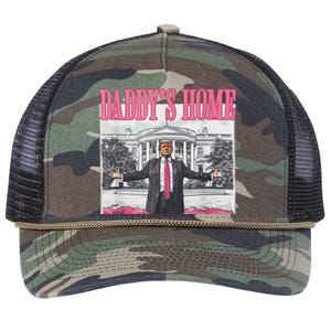 Funny Pink Donald Trump Daddys Home DaddyS 2024 Retro Rope Trucker Hat Cap