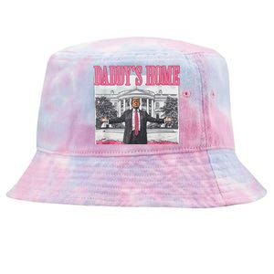 Funny Pink Donald Trump Daddys Home DaddyS 2024 Tie-Dyed Bucket Hat