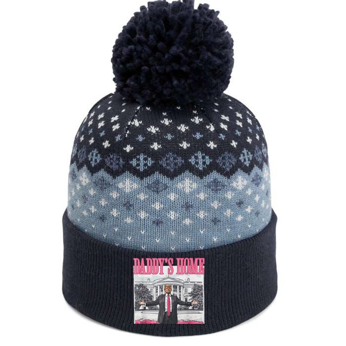 Funny Pink Donald Trump Daddys Home DaddyS 2024 The Baniff Cuffed Pom Beanie