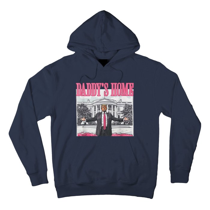 Funny Pink Donald Trump Daddys Home DaddyS 2024 Hoodie