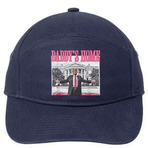 Funny Pink Donald Trump Daddys Home DaddyS 2024 7-Panel Snapback Hat