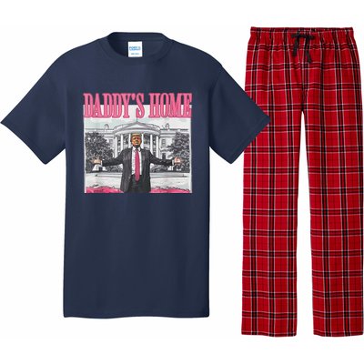 Funny Pink Donald Trump Daddys Home DaddyS 2024 Pajama Set