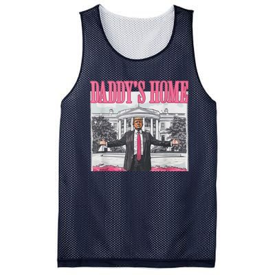 Funny Pink Donald Trump Daddys Home DaddyS 2024 Mesh Reversible Basketball Jersey Tank