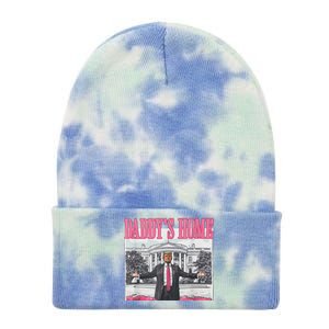 Funny Pink Donald Trump Daddys Home DaddyS 2024 Tie Dye 12in Knit Beanie