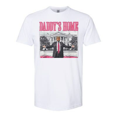 Funny Pink Donald Trump Daddys Home DaddyS 2024 Softstyle CVC T-Shirt