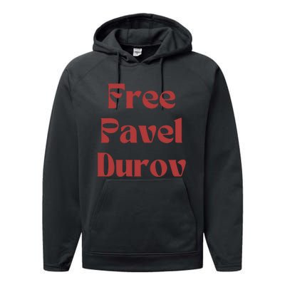 Free Pavel Durov Performance Fleece Hoodie