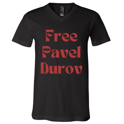 Free Pavel Durov V-Neck T-Shirt