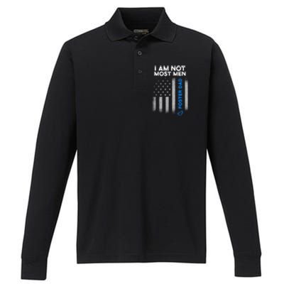 Foster Parent Dad Most  Foster Care Performance Long Sleeve Polo