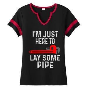 Funny Plumber Designs For Plumbing Lay Some Pipe Ladies Halftime Notch Neck Tee