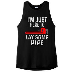 Funny Plumber Designs For Plumbing Lay Some Pipe Ladies PosiCharge Tri-Blend Wicking Tank