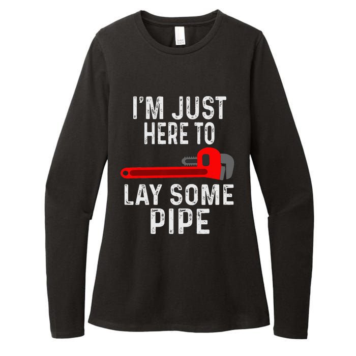 Funny Plumber Designs For Plumbing Lay Some Pipe Womens CVC Long Sleeve Shirt