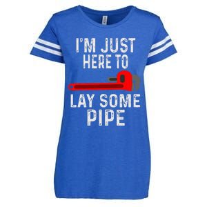 Funny Plumber Designs For Plumbing Lay Some Pipe Enza Ladies Jersey Football T-Shirt